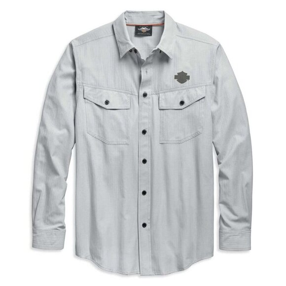 Harley-Davidson Men's Performance Micro-Perf V Twin Shirt Gray XL - Picture 1 of 6